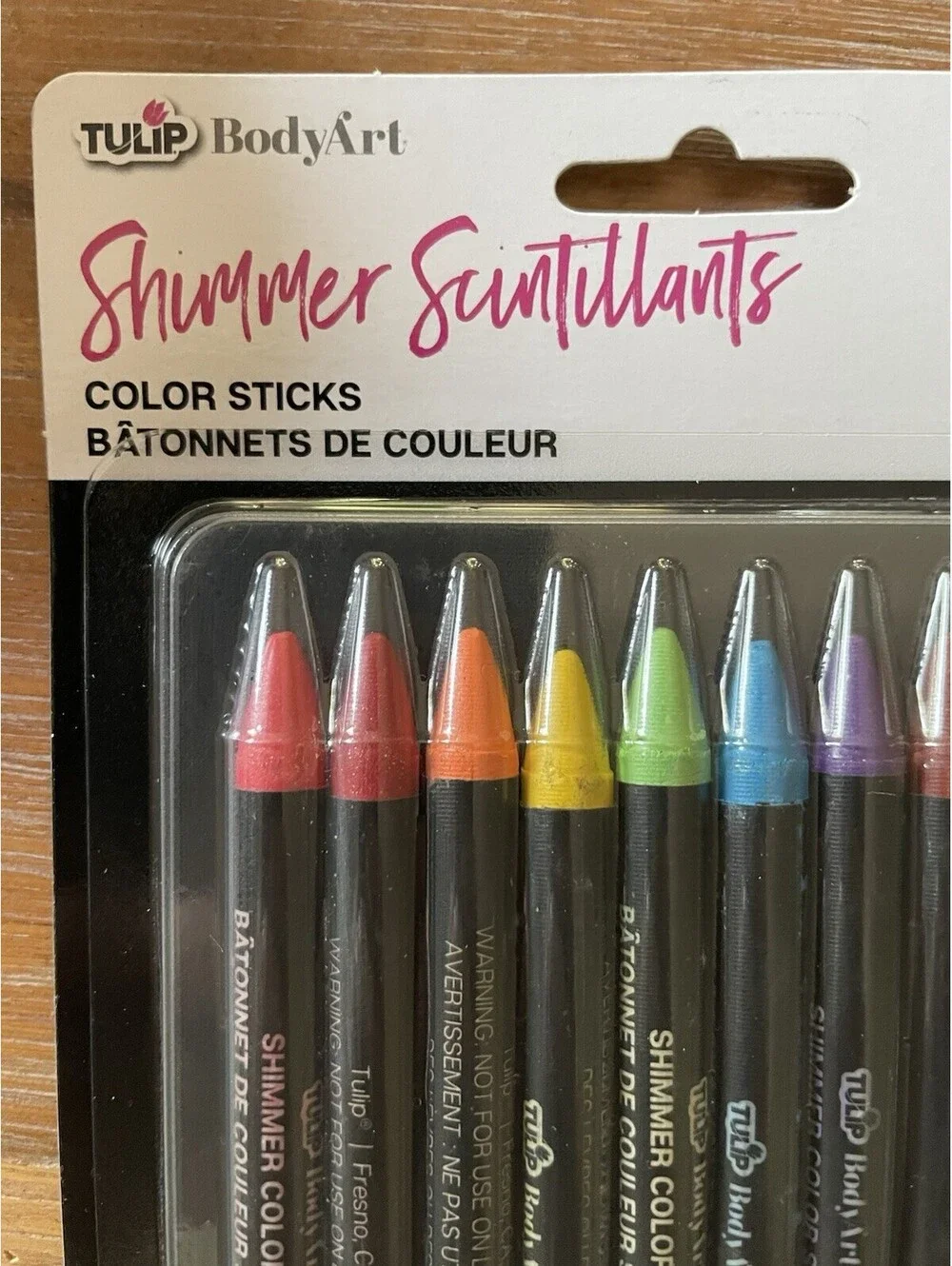 2 Pack - Tulip Body Art Shimmer Color Sticks (10-Count Set) New